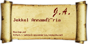 Jekkel Annamária névjegykártya
